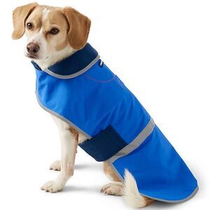 Land’s End Dog solid squall jacket adjustable royal cobalt color block Large